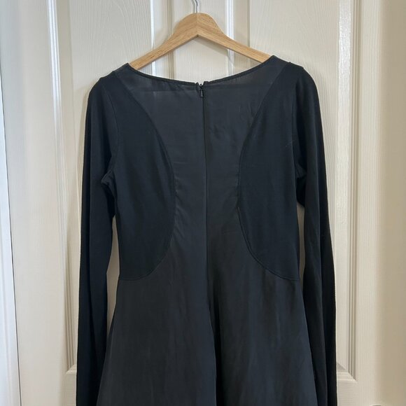 AIKO Dress Jersey Silk Panel SZM Women's Norma Black LS Flows Light Minimalist - Picture 6 of 9